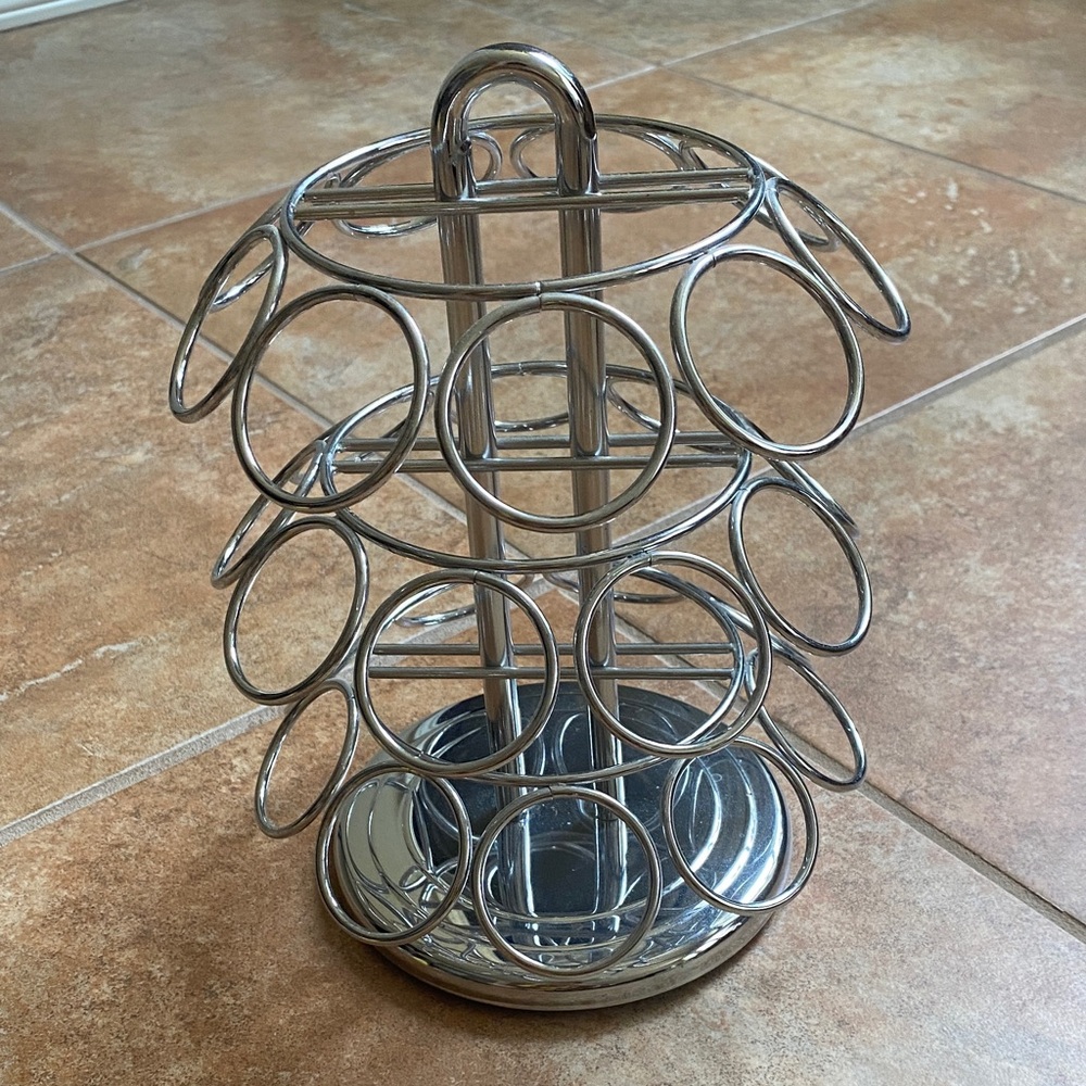 Silver Metal Coffee Pod Holder